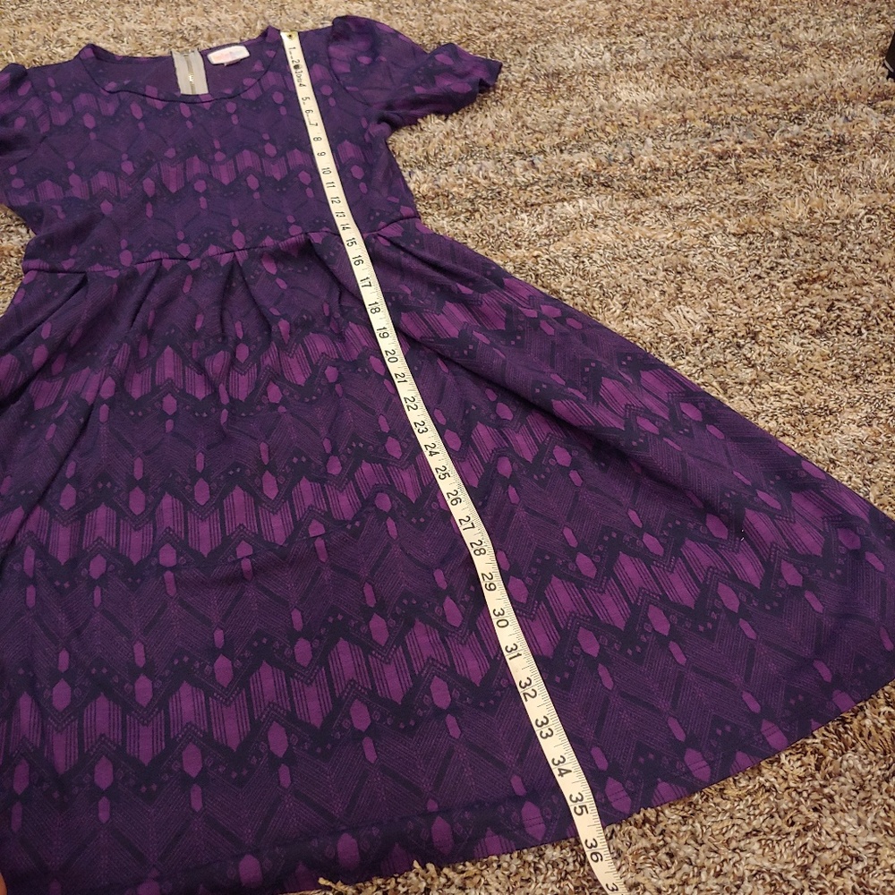 LuLaRoe Amelia Purple Black Dress - Picture 7 of 7